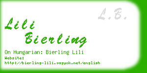 lili bierling business card